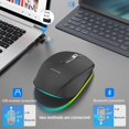 thumbnail image 5 of Wireless Gaming Mouse 2.4g Bluetooth-compatible 5.1 Dual-mode 2400dpi Mute Computer Mouse For Game Office pink, 5 of 5
