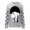 thumbnail image 4 of 50 % de Réduction sur Chandail en Molleton Surdimensionné pour Femmes 2023 Chandail en Molleton Ample à Manches Longues Col Rond Imprimé Texte Drôle Blouse Chandail, 4 of 5