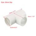 thumbnail image 2 of Unique Bargains Raccord de Tuyau en PVC 20mm en Forme de T, 2 of 4