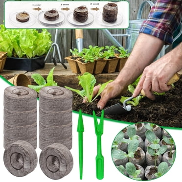 Apmemiss Clearance 10 Pcs Peat Pellet - Plant Pallet Seedling Soil Block,Plant Starting Plugs Peat Pellets Bulk for Plant Starter Pellet,Transplanting Growing Garden Flower Vegetables
