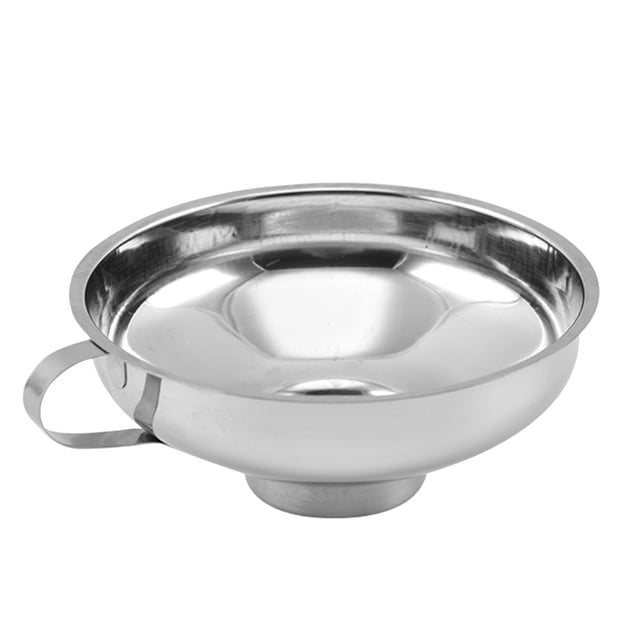 Entonnoir de Mise en Conserve en Acier Inoxydable à Grand Ouverture Entonnoir pour Pots à Grand Ouverture avec Poignée pour Pots à Grand Ouverture et Ouverture Régulière Entonnoir à Confiture en Métal de Qualité Alimentaire
