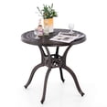 thumbnail image 1 of Gymax 31.5'' Cast Aluminum Table Round Dining Table w/ 2'' Umbrella Hole Patio, 1 of 10