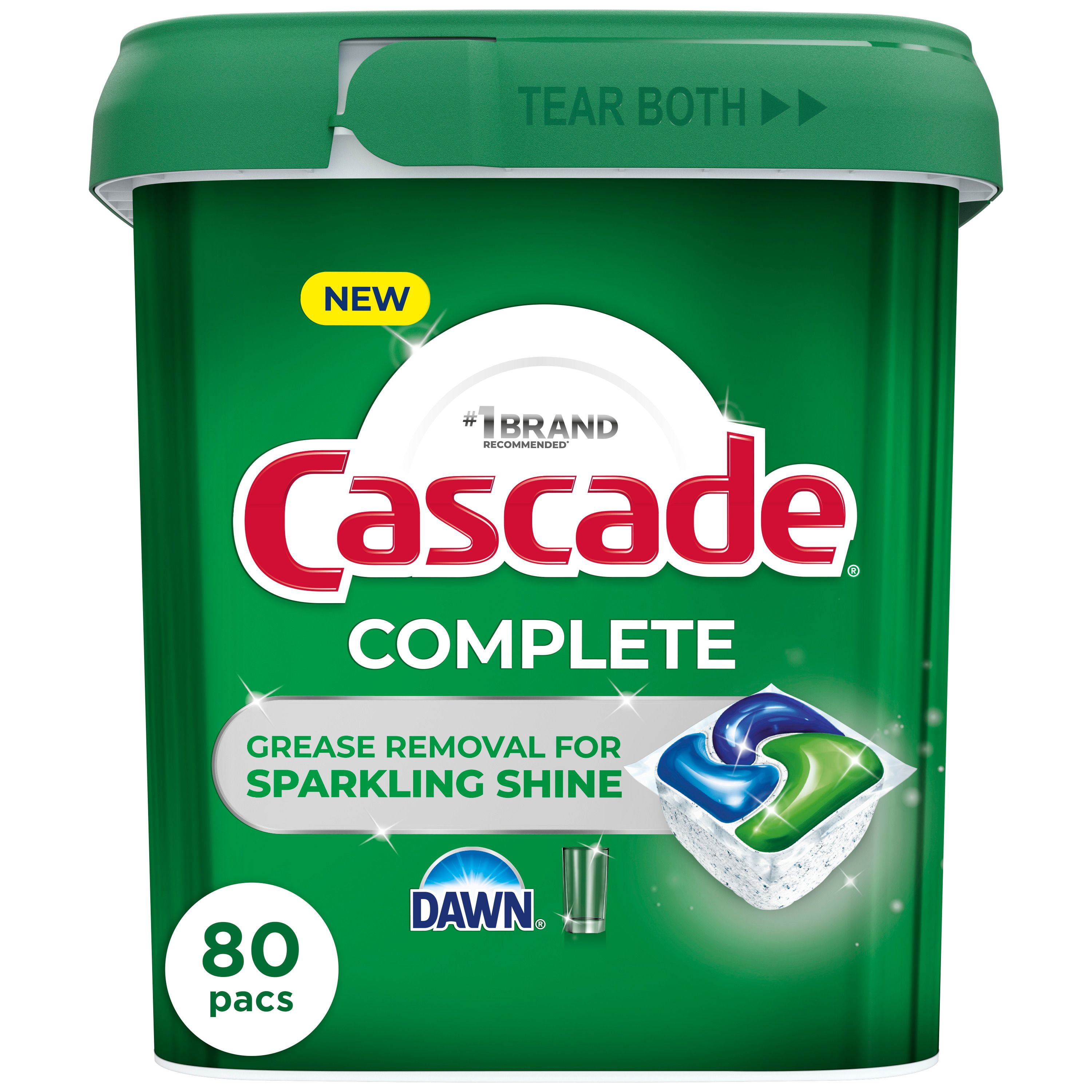 Cascade Complete Action Pacs, Dishwasher Detergent, Fresh, 80ct