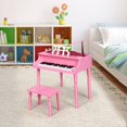thumbnail image 4 of Costway 30-Key Classic Piano  Wood w/ Bench & Music Rack Black, 4 of 9