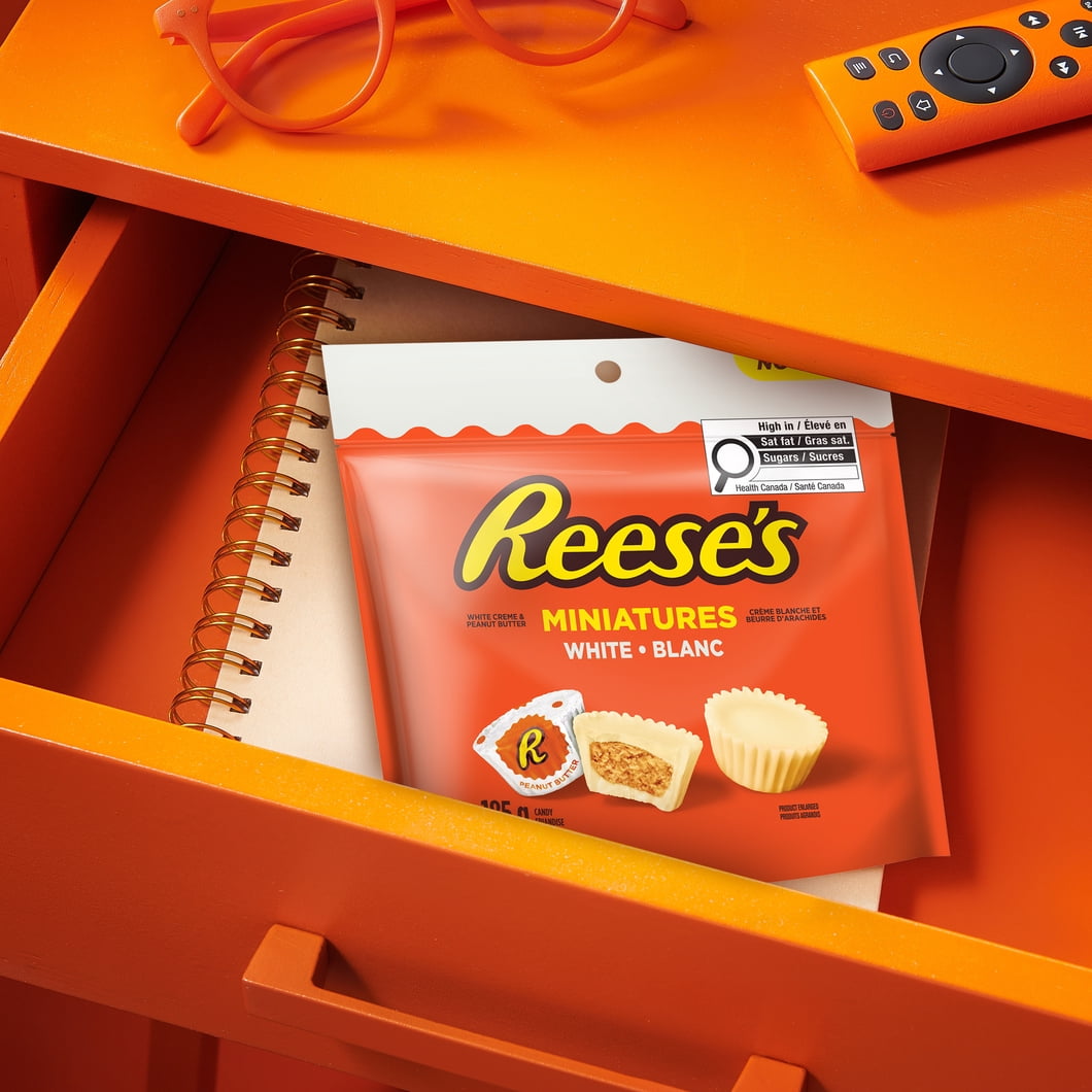 REESE'S Peanut Butter Cup White Creme Miniatures, 185g