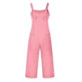 thumbnail image 5 of B91xZ Combinaisons pour Femmes Amples à Bretelles Réglables Mode Jambes Larges avec Poches, Rose P, 5 of 5