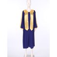 thumbnail image 3 of RUNQHUI Unisex Adult Choir Robe for Church Baptism V-neck Long Sleeve Christian Priest Robe Graduation Gown Costumes Blue M, 3 of 7