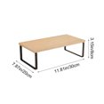 thumbnail image 3 of mtvxesu Wooden Monitor Riser Stand with Storage Shelf for Office Desk, Ergonomic Computer Stand with Spacious Surface, 30X20X8Cm, 1 Pc, 3 of 6