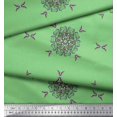 thumbnail image 2 of Soimoi Poly Georgette Fabric Leaves & Mandala Decorative Fabric Prints by Yard 52 Inch Wide, 2 of 3