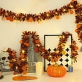 thumbnail image 3 of Garland with Lights 6.56 Feet Halloween Metal Chip Wreath Flash Twisted Metal Hanging Wreath Light String Battery Powered Halloween Decorationbattery Operated String Lights, 3 of 6