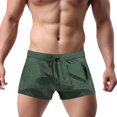 thumbnail image 2 of QATAINLAV Lightning Sale, Mens Square Leg Swim Briefs Casual Drawstring Swim Trunks Quick Dry Athletic Training Swimsuit Board Shorts with Pockets Summer Beach Outfits Green XL, 2 of 5