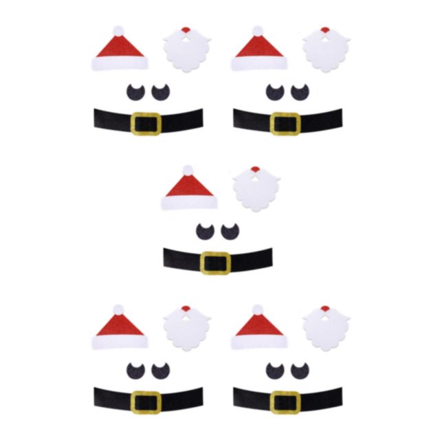 Transemion Cute Christmas Window Stickers For DIY Home Decor Christmas Theme Door Stickers Santa Claus 5Set