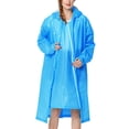 thumbnail image 2 of Agiferg Long Transparent Hommes Femmes Veste à Capuche Imperméable Imperméable Manteau de Pluie, 2 of 4