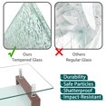 thumbnail image 3 of QJTC Rectangle Glass Coffee Table with Storage Shelf, Clear Coffee Table with Walnut Metal Legs for Living Room, 3 of 10