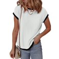 thumbnail image 2 of T-shirts à Manches Courtes pour Femmes Blanc P, 2 of 7