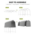 thumbnail image 4 of Bingirl Portable 10x15 FT Storage Shed with Rolled - up Zipper Door, 4 of 5