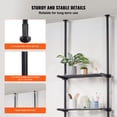 thumbnail image 4 of KFFKFF Bathroom Storage Above Toilet, 4-Level Adjustable Bathroom Organizer, Eco-friendly Steel 53"-132" High Storage Shelf Rack, Simple to Assemble Laundry Room Optimizer, 4 of 9