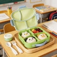 thumbnail image 4 of EGNMCR Organization and Storage, Storage Bins, Storage Containers Outdoor School Lunchbox Microwave Safe Includes Fork Spoon And Sauces Compartment Compartmentalised Plastics lunchbox, 4 of 7
