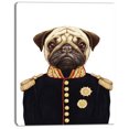 thumbnail image 2 of Chien Carlin Drôle en Uniforme Militaire - Impression sur Toile, 2 of 3