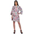 thumbnail image 1 of Moomaya Printed Crossover Robes Bridesmaid Getting Ready Bathrobes For Women, 1 of 6