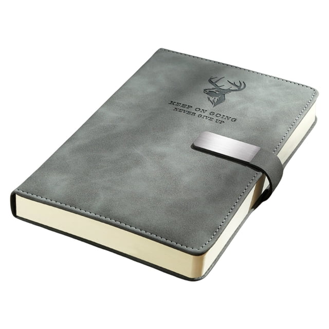 SLYNSHome Carnet à Couverture Rigide Ligné – Petit Carnet A5, Cahiers de Journal pour Femmes, Hommes Fournitures de Bureau - Gris