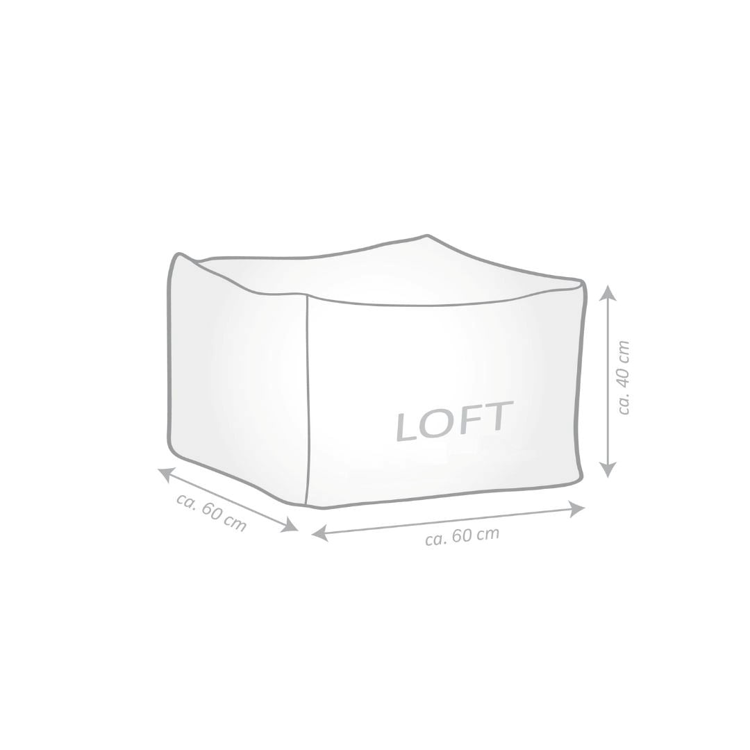 Gouchee Home Loft Felt Ottoman Pouf – Turquoise Faux Felt Bean Bag Footstool with Polystyrene Bead Filling, Removable Shell & Machine Washable for Living Room or Office