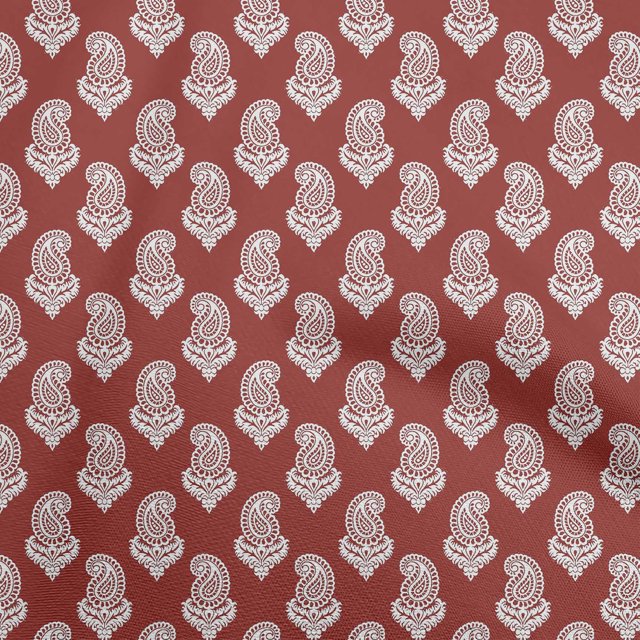 oneOone Georgette Viscose Blood Red Fabric Block Fabric For Sewing Printed Craft Fabric By The Yard 42 Inch Wide