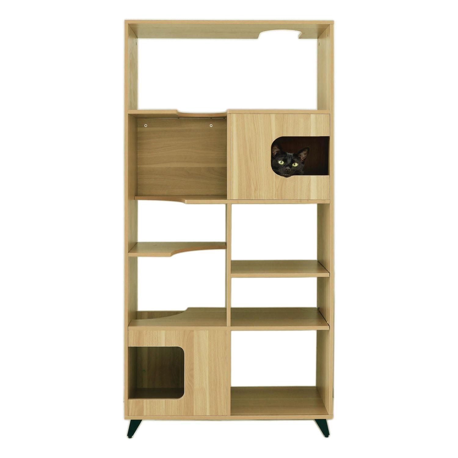 Instachew TANKEN Multifunctional Cat Furniture with Storage Oak One Size
