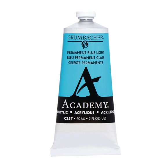 GRUMBACHER Academy Acrylic, 3 Fl Oz (Pack of 1), Permanent Blue