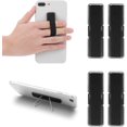 thumbnail image 1 of LAICAIW Finger Strap Phone Holder, 4 Pcs Cell Phone Grip Holder Elastic Kickstand for Mobile Phone Finger Holder Compatible with Smartphones, Small Tablets (Black), 1 of 7