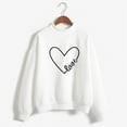 thumbnail image 1 of Meichang Sweat-Shirt pour Femmes Chemise de la Saint-Valentin Sweat-Shirt Graphique Cœur Mignon Pull Col Rond Manches Longues Sweat-Shirts de Vacances Saint-Valentin, 1 of 4