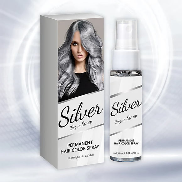Herunwer Perment Hair Color White Silver Blond Grey Hair Dye Spray Instant Cover Up Hair Root Grey Hair Spray