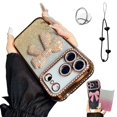 thumbnail image 1 of Sparkling Diamond Women's Phone Case with Cute Bow for iPhone 17/15/14/13/12/11ProMax, Luxury Full-Coverage Anti-Scratch Shockproof 3D Crystal Bow Protective Case (Gold, for iPhone 17ProMax), 1 of 8