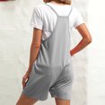 thumbnail image 3 of Combinaison pour Femme Été à Encolure Dégagée Unie Sans Manches Décontractée Courte Combinaisons Courtes avec Poches Salopettes Pantalons pour Dames, 3 of 6