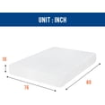 thumbnail image 2 of FDW King 10-Inch Medium-Firm Gel Memory Foam Mattress, CertiPUR-US Certified Pressure Relief Mattress, White, 2 of 7