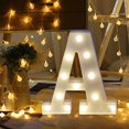 thumbnail image 4 of TopLLC Alphabet LED Letter Lights Light Up White Plastic Letters Standing Hanging A-M & on Clearance, 4 of 4