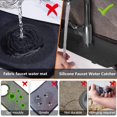 thumbnail image 4 of Splash Guard for Kitchen Sink, Silicone Faucet Guard Mat Drain Drying Pad, Sink Faucet Splash Catcher, Splash Guard Mat for Kitchen, Bathroom, Bar, Farmhouse, RV (Black), 4 of 8