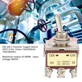 thumbnail image 3 of Momentary Toggle Switch, 15A/250VAC 10A/380VAC ON-ON Toggle Switch, Waterproof For Automobile Household, 3 of 8