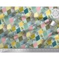 thumbnail image 3 of Soimoi Velvet Fabric Leopard & Argyle Patchwork Print Fabric by The Yard 58 Inch Wide, 3 of 3