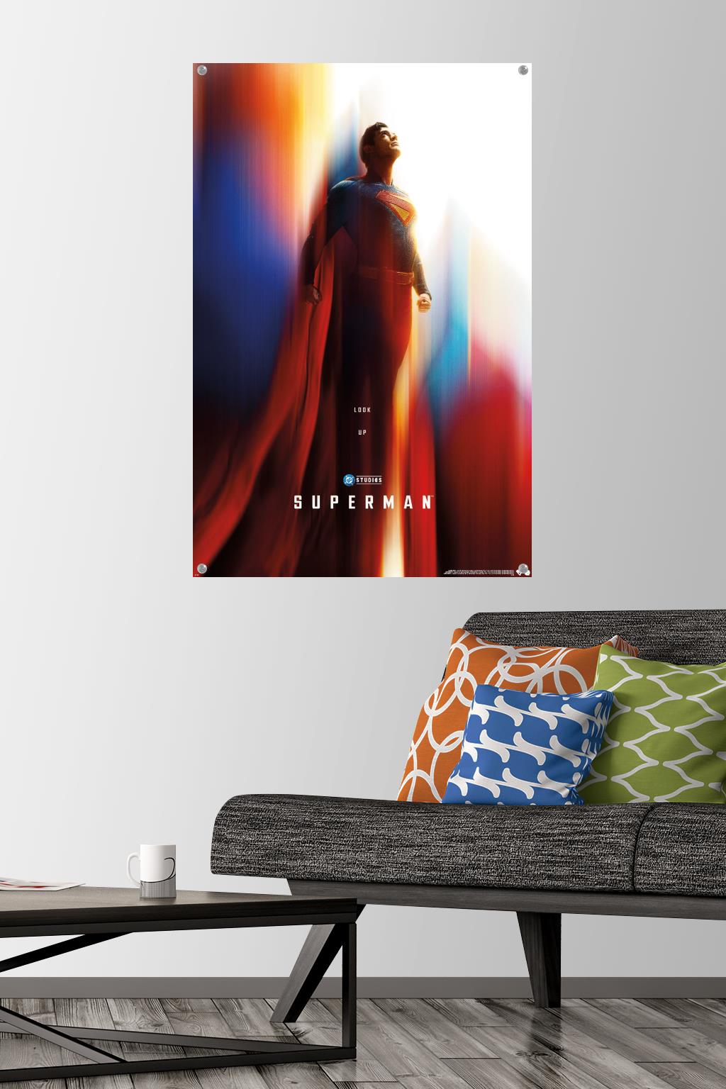 DC Studios Superman (2025) - Superman Teaser One Sheet Wall Poster with Pushpins, 22.375" x 34"