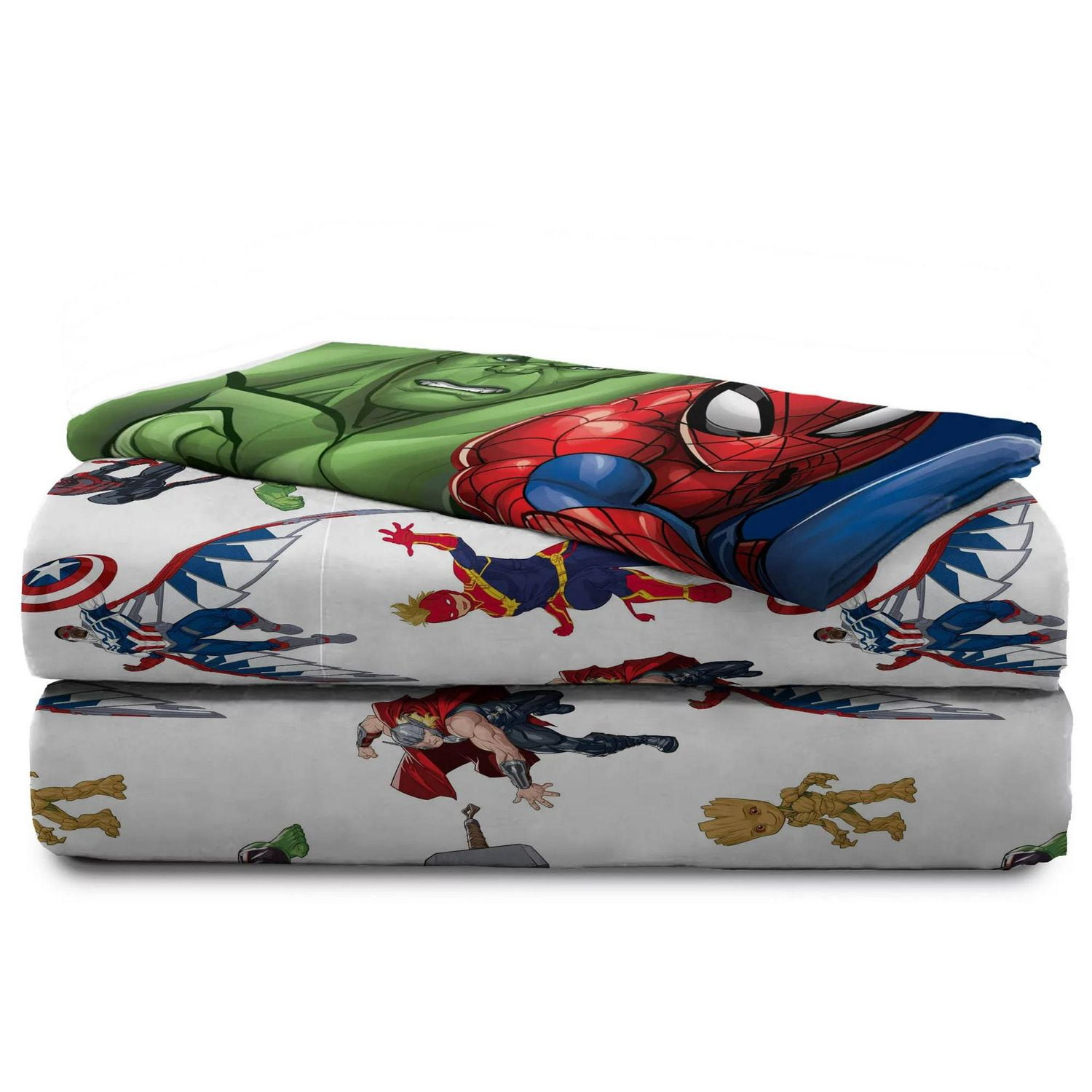 Avengers Ensemble de Draps 3-Pièces pour Lit 1 Place