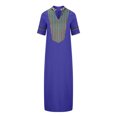 thumbnail image 4 of TIMIFIS Robe d'Été Décontractée Ample pour Femme, Longue, Sans Manches, Fendue, Robes Maxi, Robes d'Invitée de Mariage, Robe d'Été à Fleurs, Robes de Plage, Décontractée, Robe T-Shirt Décontractée -, 4 of 4