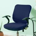 thumbnail image 4 of Baohd Computer Chair Cover Swivel Chair Cover Rotating for Chair Blue Backrest + Cushion Cover 1Set, 4 of 6