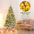 thumbnail image 4 of Patiojoy 6FT Snow Flocked Artificial Christmas Hinged Tree Pre-lit Artificial Xmas Full Tree with 928 Branch Tips, 4 of 10