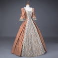 thumbnail image 2 of JGGSPWM Robe Victorienne Renaissance Médiévale pour Femmes Vintage en Dentelle à Coutures Corset de Princesse Robe de Bal Café S, 2 of 4