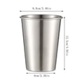 thumbnail image 3 of Vaidha Tasse en Acier Inoxydable Boire Bière Verre Tasses à Portions Maison Outil de Voyage, 3 of 9