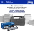 thumbnail image 4 of Brother Wireless HL-L2420DW Compact Monochrome Laser Printer, Duplex and Mobile Printing, Refresh Subscription Eligible, 4 of 8