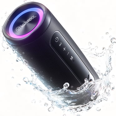 VEAT00L Bluetooth Speaker, Wireless Portable with IPX7 Waterproof, Up to 30H Playtime,30W Powerful Bass,BT5.4,LED Lights,TWS Pairing