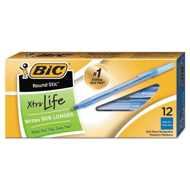 Papermate 3311131C 1 mm Write Bros Stick Ballpoint Pen, Blue Ink