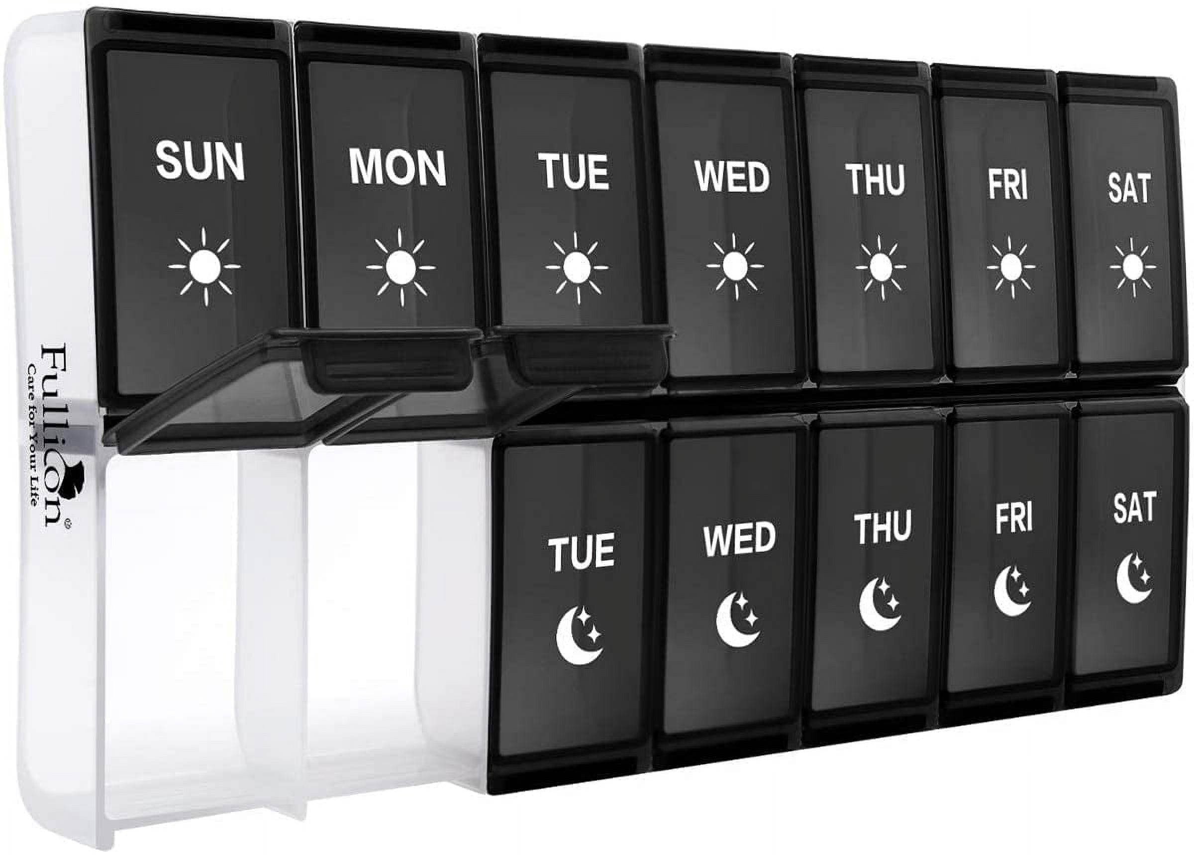 LAICAIW Extra Large Pill Organizer 2 Times a Day, XL Weekly Pill Box Twice a Day, 7 Day AM PM Pill Case, Oversized Daily Medicine Organizer for Vitamins, Fish Oils or Supplement